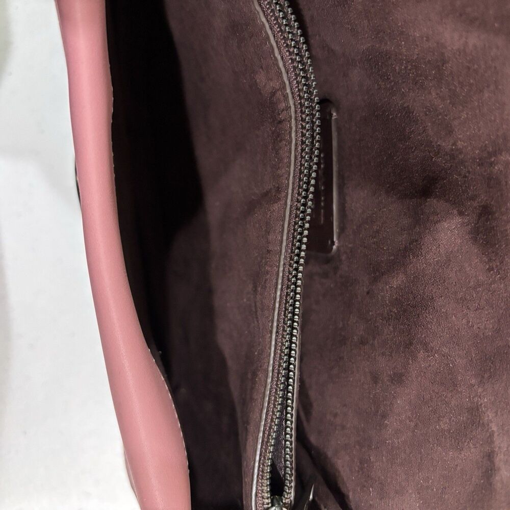 COACH Dreamer Shoulder Bag Pink Colorblock Whipstitch Leather Metal Crossbody - Picture 5 of 12